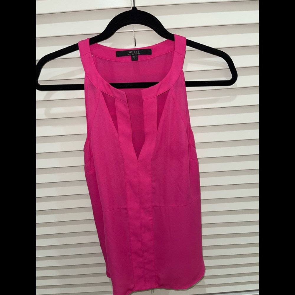 Guess Hot Pink sleeveless blouse